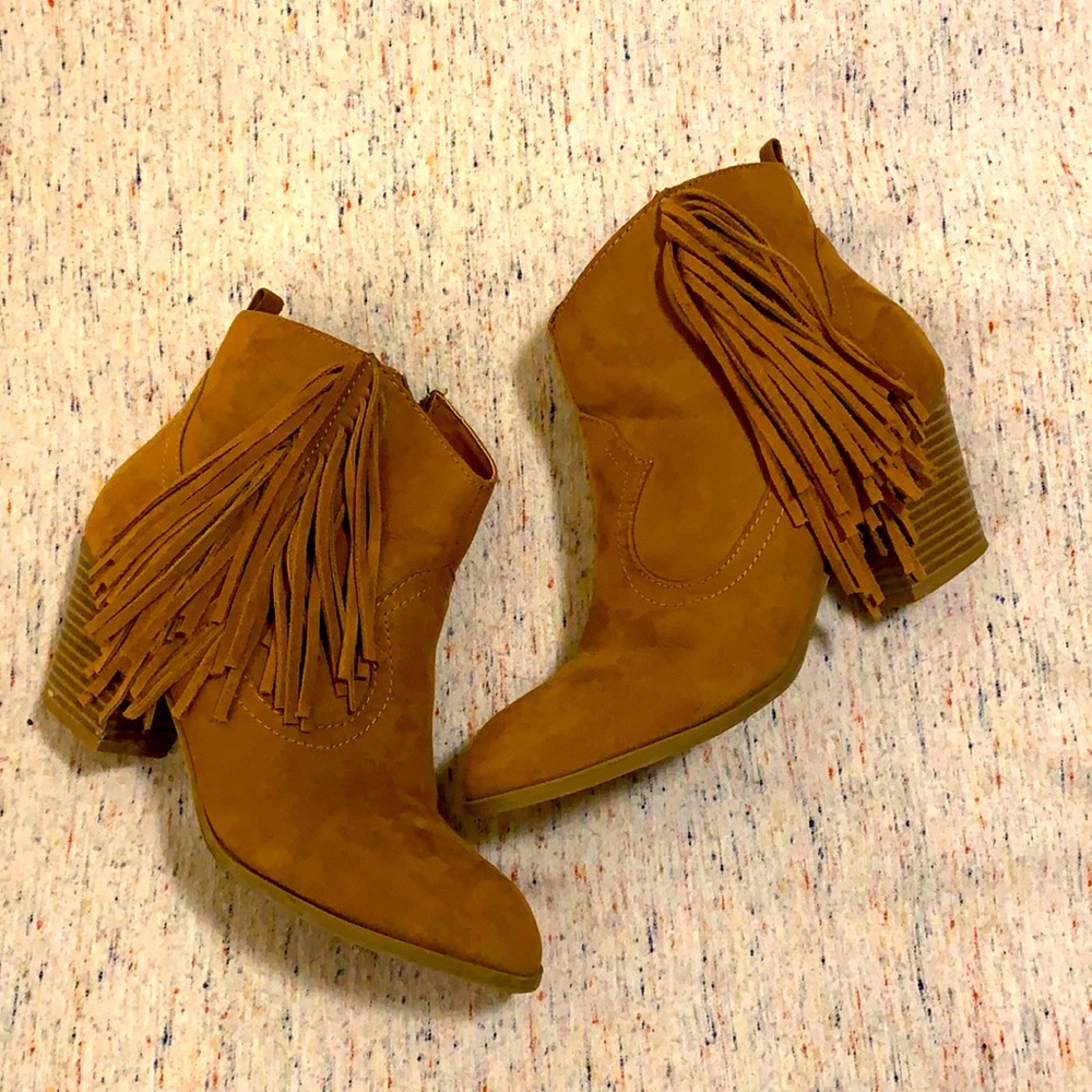 Fringed Western Booties